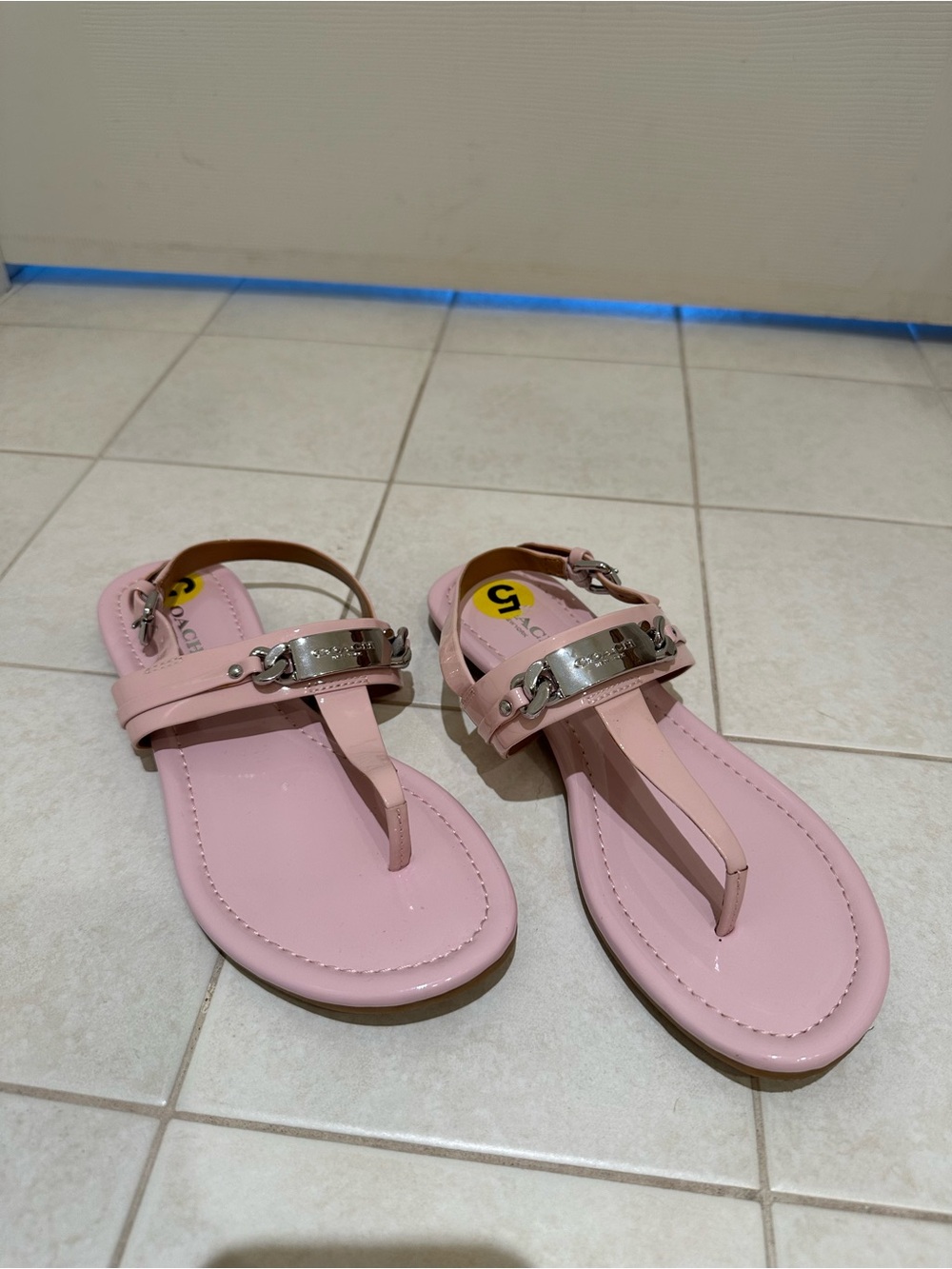 Coach Pink Flat Sandals
